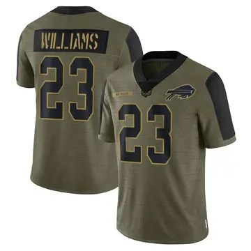 Men's Buffalo Bills Aaron Williams Olive 2021 Salute To Service Jersey - Limited